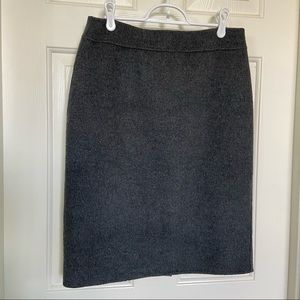 Talbots Grey Wool Pencil Skirt